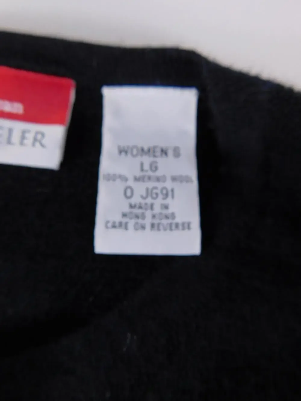 L.L. Bean Cardigan Sweater Womens L Black Merino Wool Button Front Traveler Knit